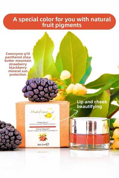 Mediflora مُجمِّد الشفاه والخدود الملون من أورمان ميفت – صبغات فواكه طبيعية و...
