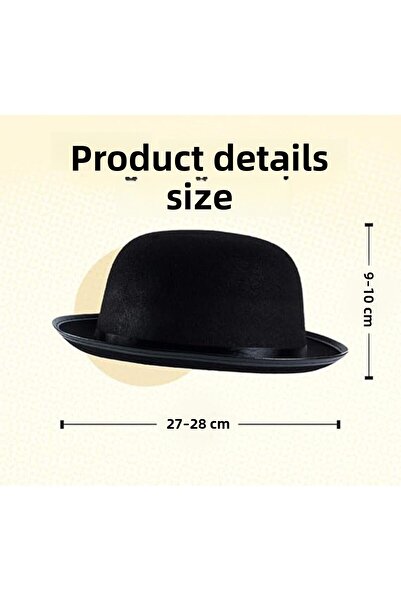 NW NessiWorld قبعة نيسي وورلد تشارلي شابلن ستايل للأطفال – قبعة حفلات البطيخ ...