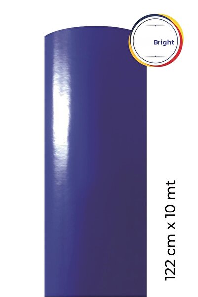 Ecce رقائق طلاء ذاتية اللصق باللون الأزرق الداكن اللامع مقاس 122 سم × 10 متر