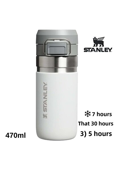 Stanley Go Quick Flip Water Bottle 0.47L Thermos Mug Cup Flask White