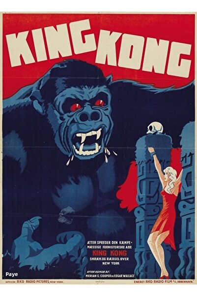 Universal Poster decorativ din lemn cu pictură vintage King Kong