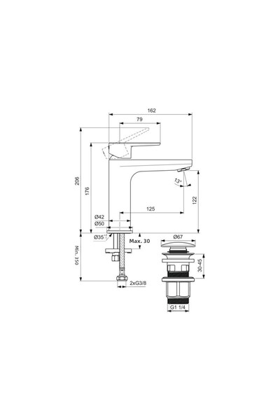 ideal standart Ideal Standard Cerafine Sink Mixer, Matte Pink Bd131Ro