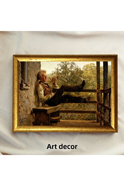Sanart Pictură de epocă înrămată, pictură în ulei, pictură înrămată, decor artistic, pictură portret
