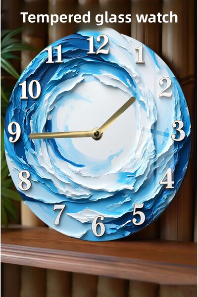 kutuTR Decor Offering Elegance and Durability Together! 3D Look Tempered Glass Watch – 33 cm Csdw296