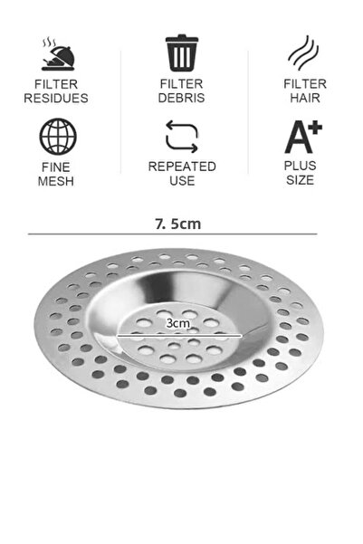 SİHİRLİ AYAKLAR Drain Strainer Stainless Steel Perforated Sink Strainer Shower Drain Strainer