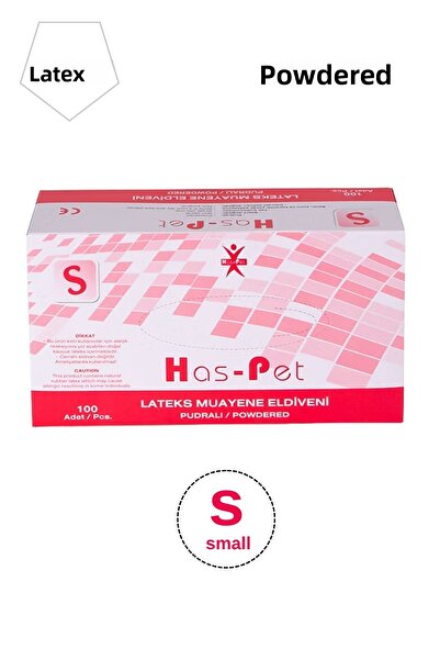 Has-Pet Haspet Powdered Latex Examination Gloves Small Size