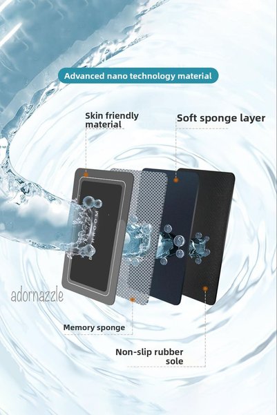 adornazzle Magic Water Absorbent Bath Mat |   Non-Slip Floor Mat (3.5 mm • 38×58 cm)