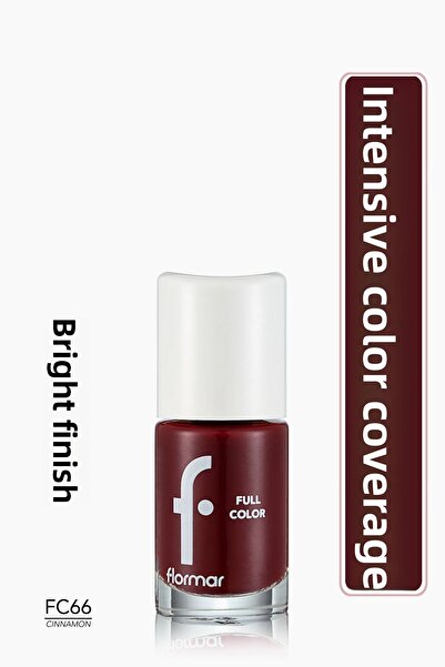 Flormar طلاء أظافر لامع مكثف - طلاء أظافر كامل الألوان - Fc66 Cinnamon -8690604497652