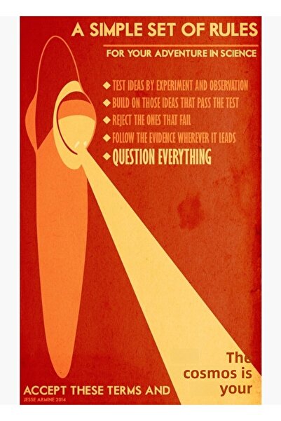 Universal Reguli pentru aventura ta în știință (cosmos) Tablou Poster din lem...