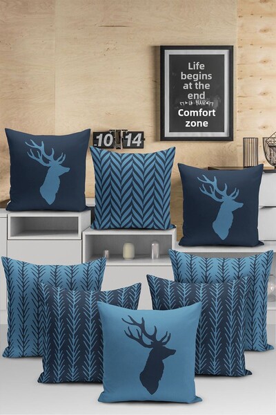 Realhomes 8-Piece Special Design Digital Printed Pillow Cushion Cover