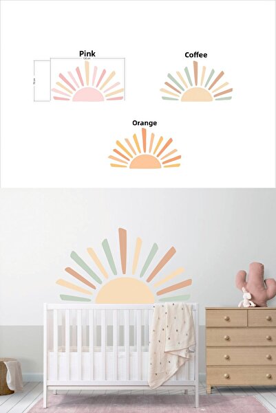Renklendir Hayatını Stk-102 Sun Pattern Wall Sticker