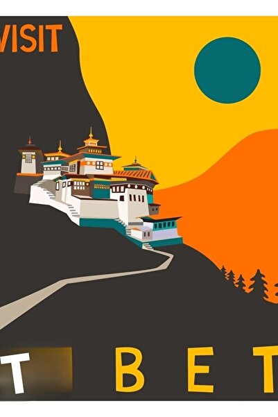 Universal Poster decorativ din lemn, stil tibetan