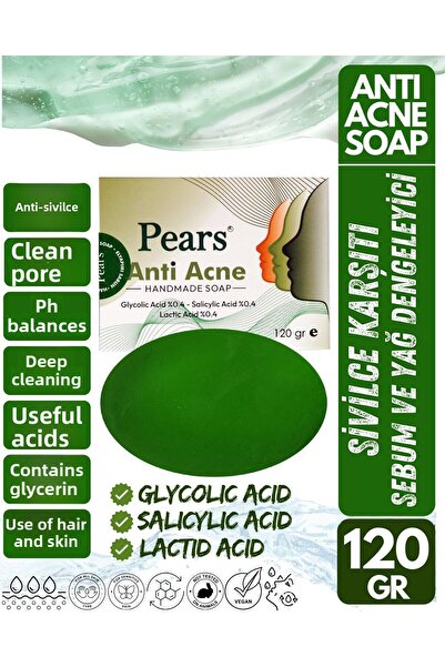 Pears صابون الجلسرين المضاد لحب الشباب 120 جرام