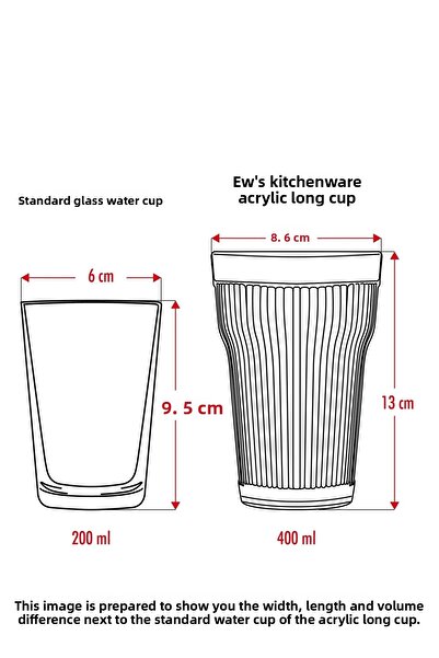 Depa Acrylic Baroque Transparent Tall Cup