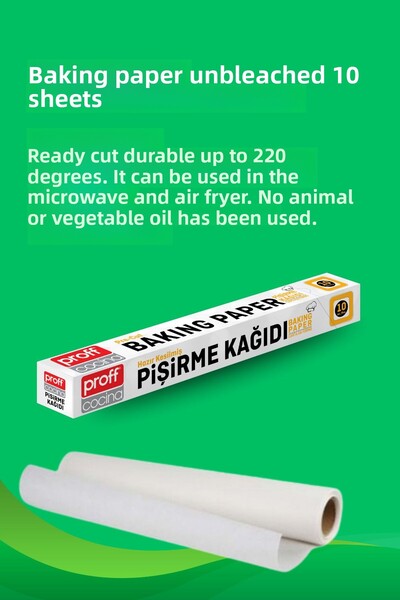 grimorlife 6 Pieces of 10 Sheets of Pre-Cut Baking Paper – Greaseproof Baking Paper