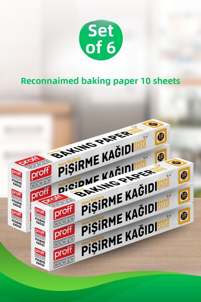 grimorlife 6 Pieces of 10 Sheets of Pre-Cut Baking Paper – Greaseproof Baking Paper