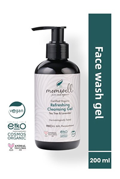 Momwell Organic Facial Cleansing Gel |   Refreshing & Sebum Balanced Care |  ...