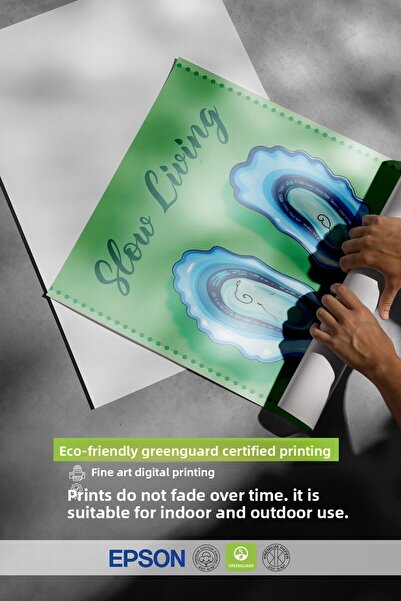 Postifull Black Framed Poster, Slow Life by the Sea, Illustration, Blue Color Poster, Summer of 2025