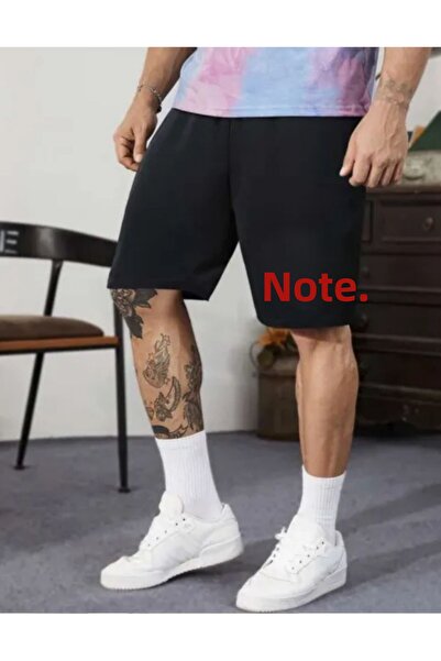 DEEPSENCE Men's Black Leon Combed Cotton Casual Shorts Fitness Sports Exercise Running