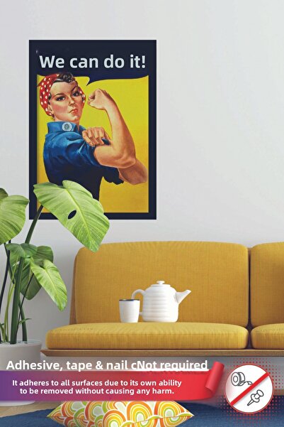 Evbuya Μπορούμε να το κάνουμε! Αυτοκόλλητη αφίσα από μαγικό έξυπνο χαρτί χωρίς στατική ηλεκτρική ενέργεια