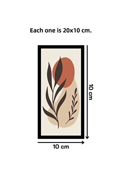 Tooall 7 Piece Bohemian Leaves Wall Decor - Painting Set for Living Room Living Room Bedroom Kitchen Office Entrance