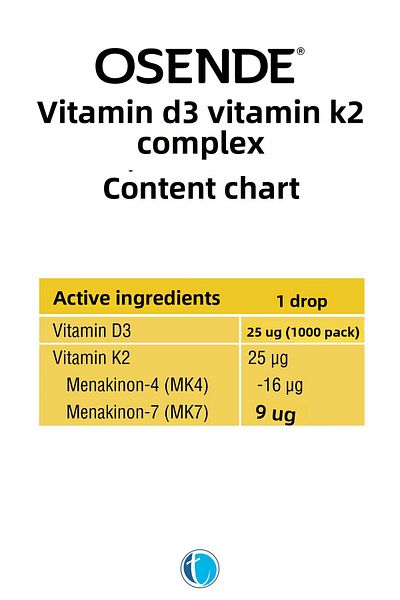 Osende D3K2 Complex Drops 20 ml Vitamin D Vitamin K2 Mk-7 Mk-4