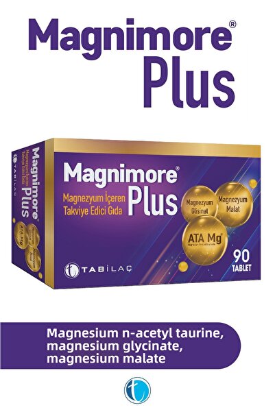 Magnimore Plus Magnesium 90 Tablets N-Acetyl Taurinate Bisglycinate Malate