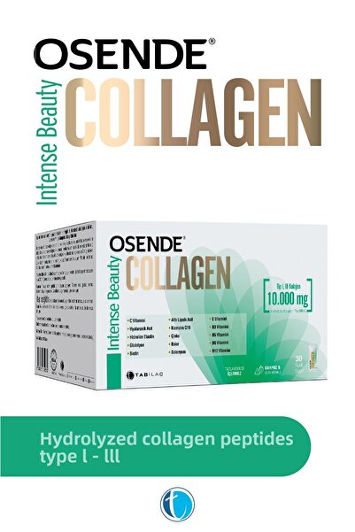 Osende كولاجين التجميل المكثف 30 كيس 10.000 ملجم ببتيدات الكولاجين النوع 1 النوع 3 (نكهة البطيخ والفراولة)