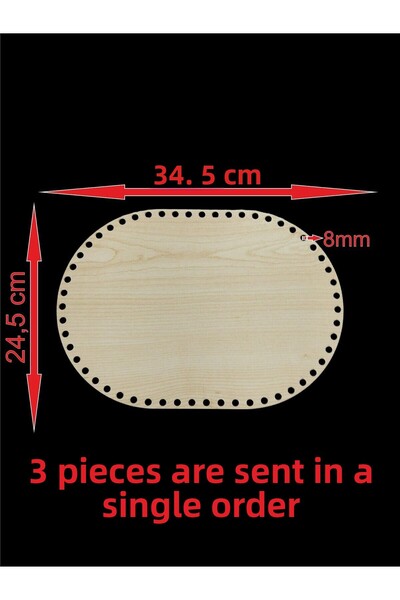 ASUDE HEDİYELİK Lemn Crem 34,5x24,5 Cm 3 buc Coș Tavă din bambus Placă de pla...