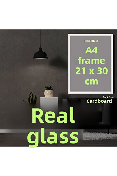 CreaWitch A4 White - Diploma Document Certificate Photo Frame with Real Glass