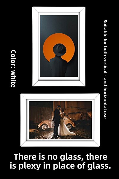 yhfoto Multiple Frame Wooden MDF Plexiglass Photo Frame - 2 Pieces 20x30 - 4 Pieces 15x21 - 4 Pieces 10x15