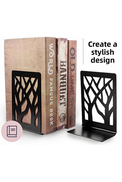 3art Metal Διακοσμητική θήκη βιβλίων με μοτίβο δέντρου - Μεταλλικός σελιδοδεί...