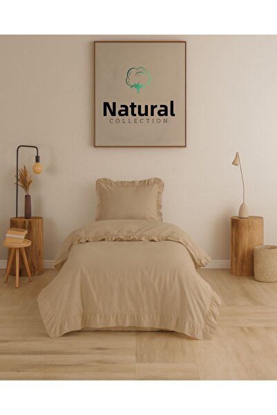 Naturel Collection Ruffled Single Stonwashed Duvet Cover Set 100% Cotton