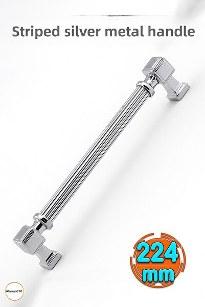 Badem10 Talas 224 mm Dungi Culoare Crom Mâner Metal Mobilier Sertar Bucătărie Dulap Dulap Mânere Kulb 22,4 cm