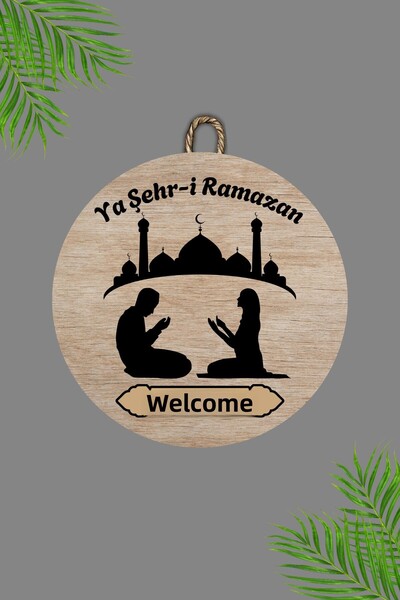 Dormot Home Imprimare digitală pe lemn - Ornament pentru ușă Ramadan10 pentru...