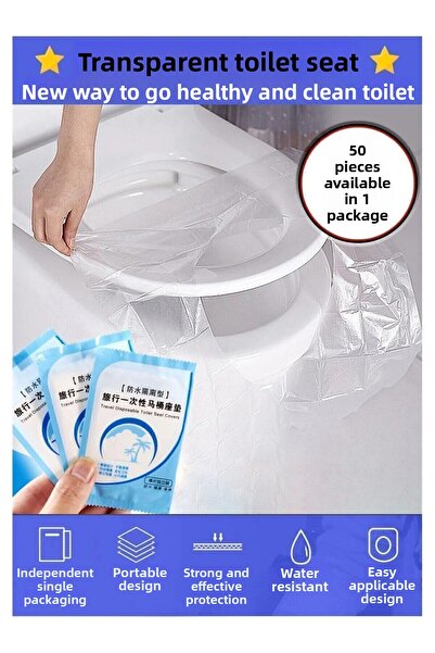 Kiesa كيس غطاء مقعد المرحاض الصحي، غطاء مقعد المرحاض للاستخدام مرة واحدة، 50 ...