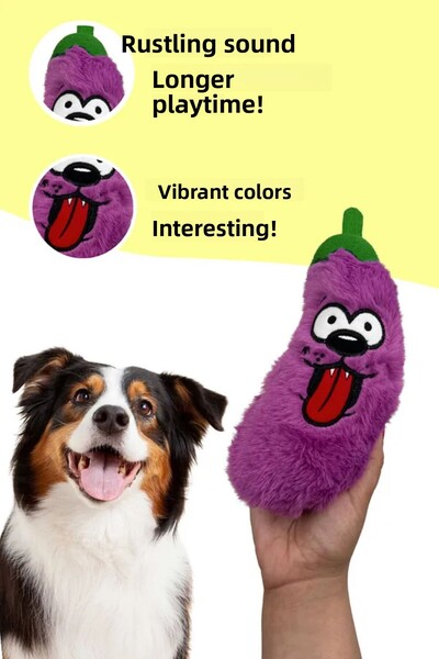 Patinut Chubby Eggplant Dog Toy