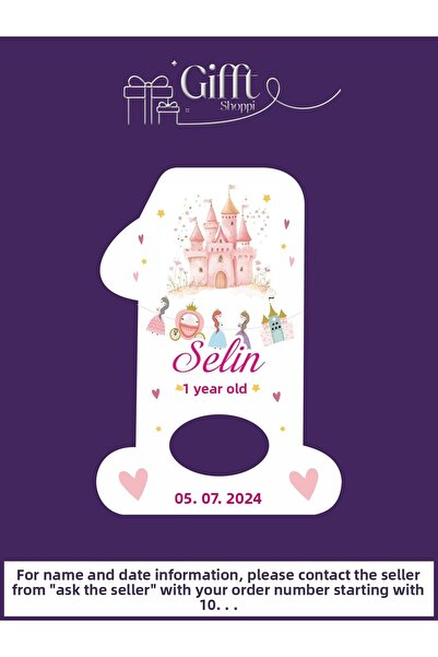 giftshoppi Princess Themed 1 Number Opener Newborn Birthday Magnet Gifts 10 P...