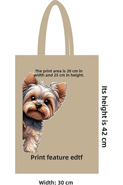 ilkadimbuklet 46 حقيبة قماش سلكية مطبوعة بمقبض