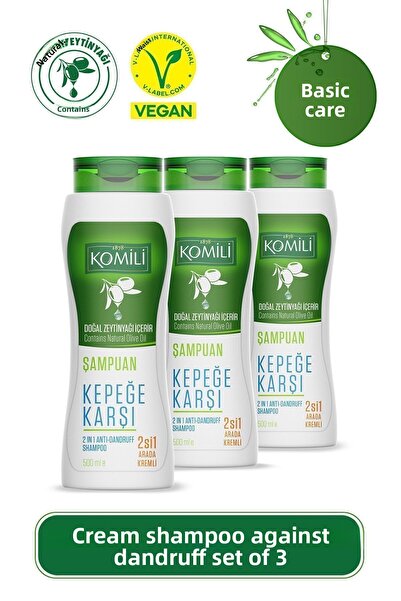 Komili Vegan Creamy Anti-Dandruff - Set of 3 500 ML