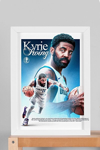 Saturn Pictură înrămată Kyrie Irving - Poster NBA Dallas Mavericks