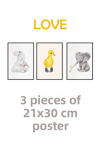 Piksel Grafik Love Adhesive Poster Set