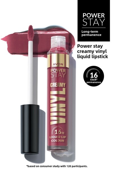 AVON Power Stay Creamy Vinyl Liquid Lipstick - Berry Boom