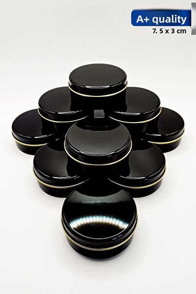 Misse Metal Tin Box - Multi-Purpose Candle, Soap and Gift Preparation Box 7,3X3,1 cm (10 Pieces)