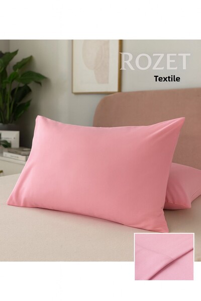 ROZET TEKSTİL Fetă de pernă din bumbac roz 50x70 cm - 2 huse