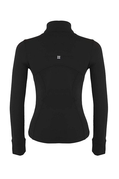 Trendyol Collection Black Diver/Scuba Fabric Reflector Printed Knitted Sports Jacket Thmaw26Sk00003