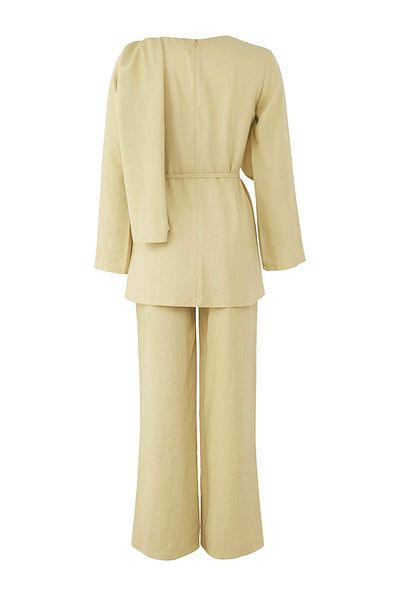 Trendyol Modest Mink Regular Soft Feeling Modal Fabric Plain Woven Hijab Bottom - Top Set Tctaw26Us00037