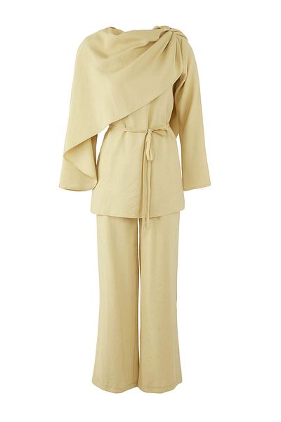 Trendyol Modest Mink Regular Soft Feeling Modal Fabric Plain Woven Hijab Bottom - Top Set Tctaw26Us00037