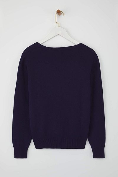 Trendyol Collection Wardrobe Essentials Navy Blue Mercerized Look Premium Yarn V-Neck Knitwear Cardigan |   Twoaw26Hi000800