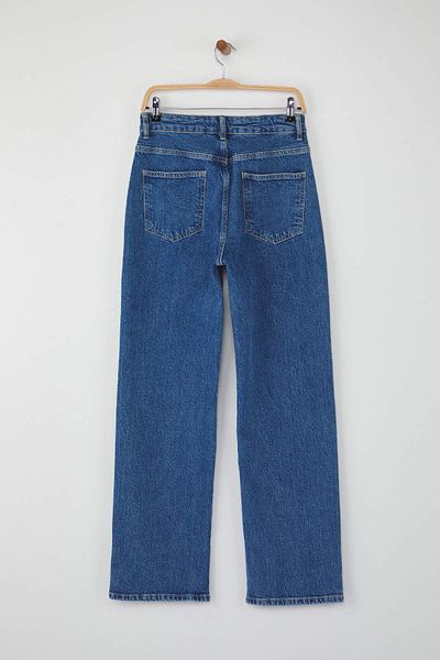 Trendyol Collection Blue High Waist Comfort Straight Straight Leg Jeans Twoaw26Je00148